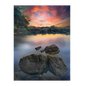 Colored sky and water